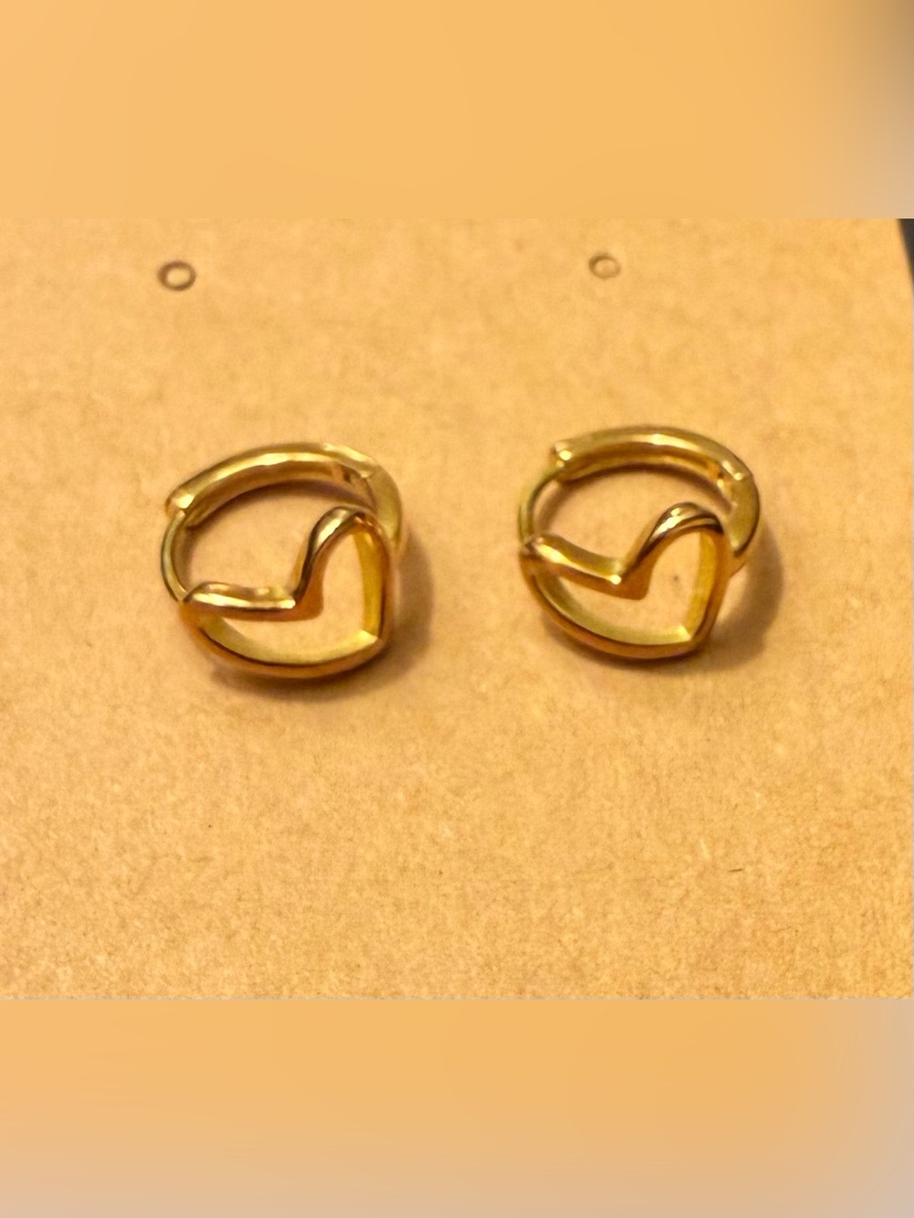 Gold Heart Hoop Earrings - Women Jewelry